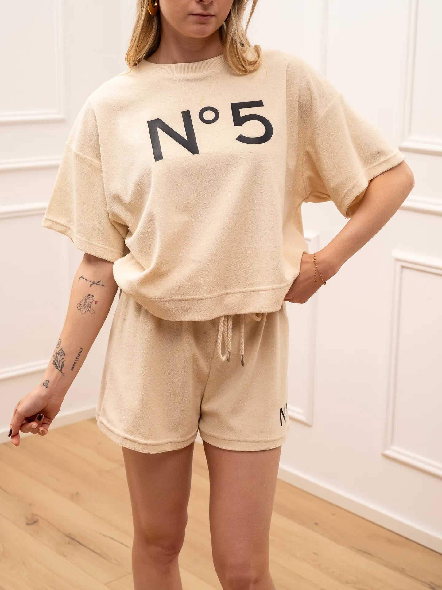 T shirt in spugna burro n 5 - Tensione In