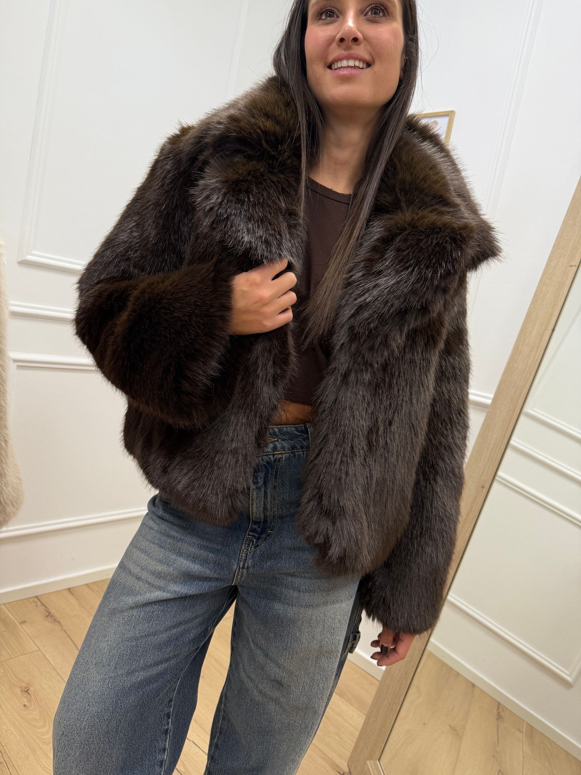 Pelliccia Sissy moro crop - HaveOne
