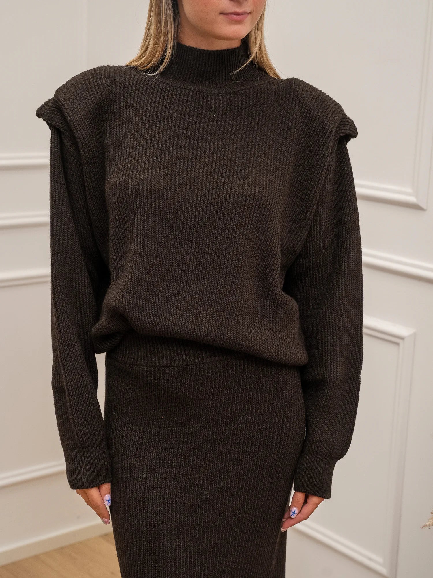 Maglia Shape con spalline misto lana - Kontatto