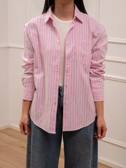 Camicia Melody rigata rosa - Crispy