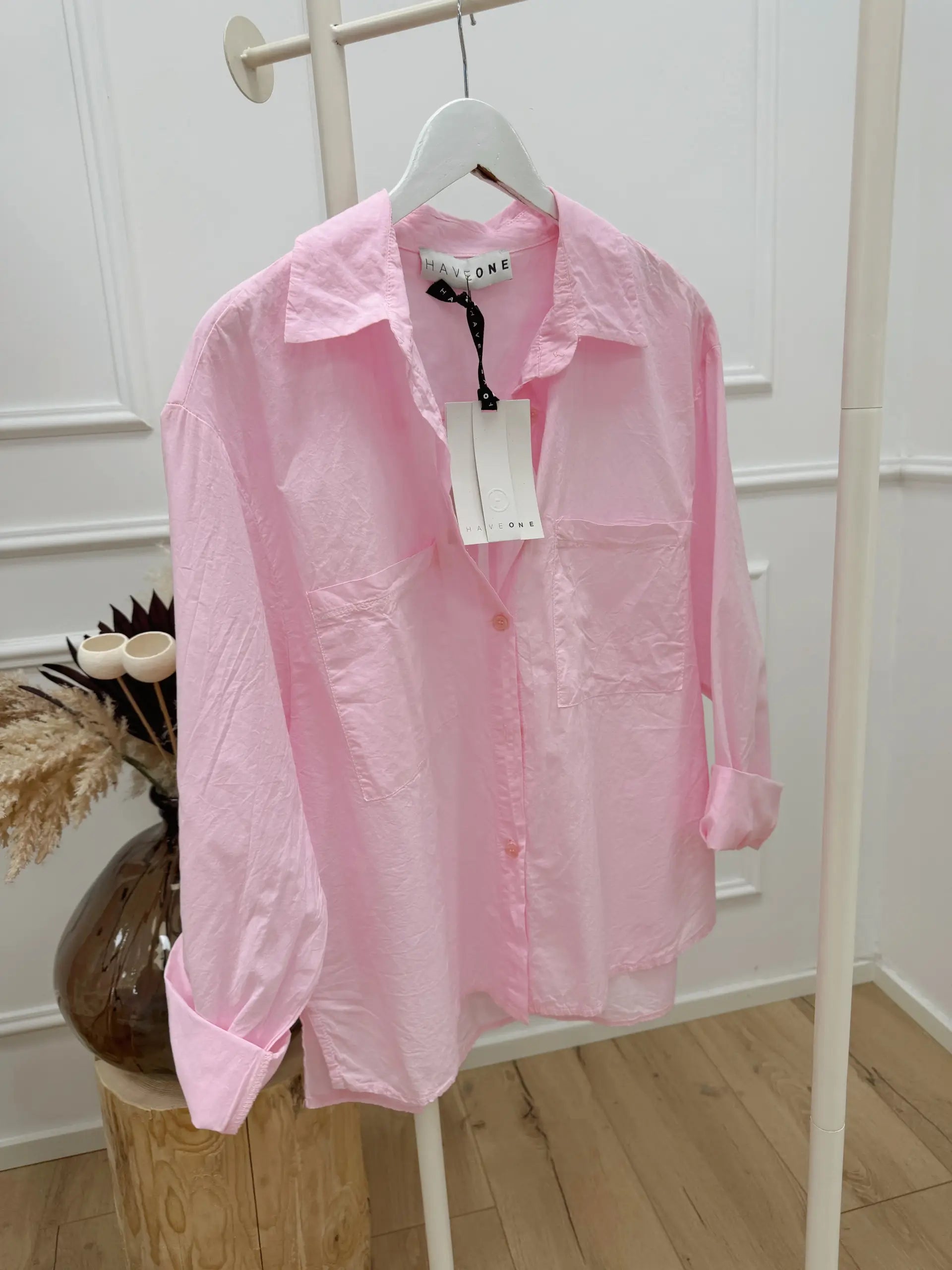 Camicia Essential rosa doppia tasca - HaveOne