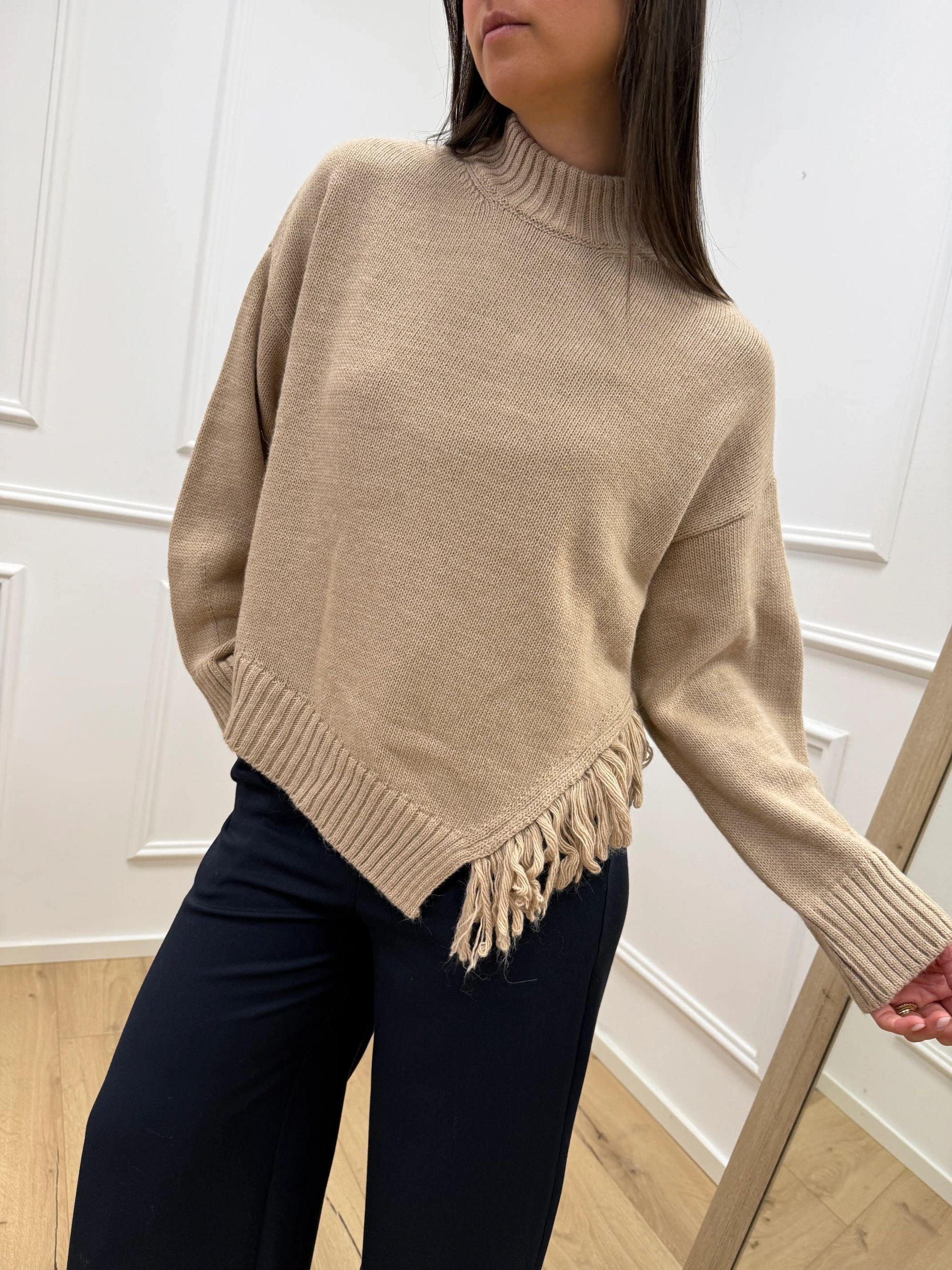 Maglia casha con frange laterali - HaveOne