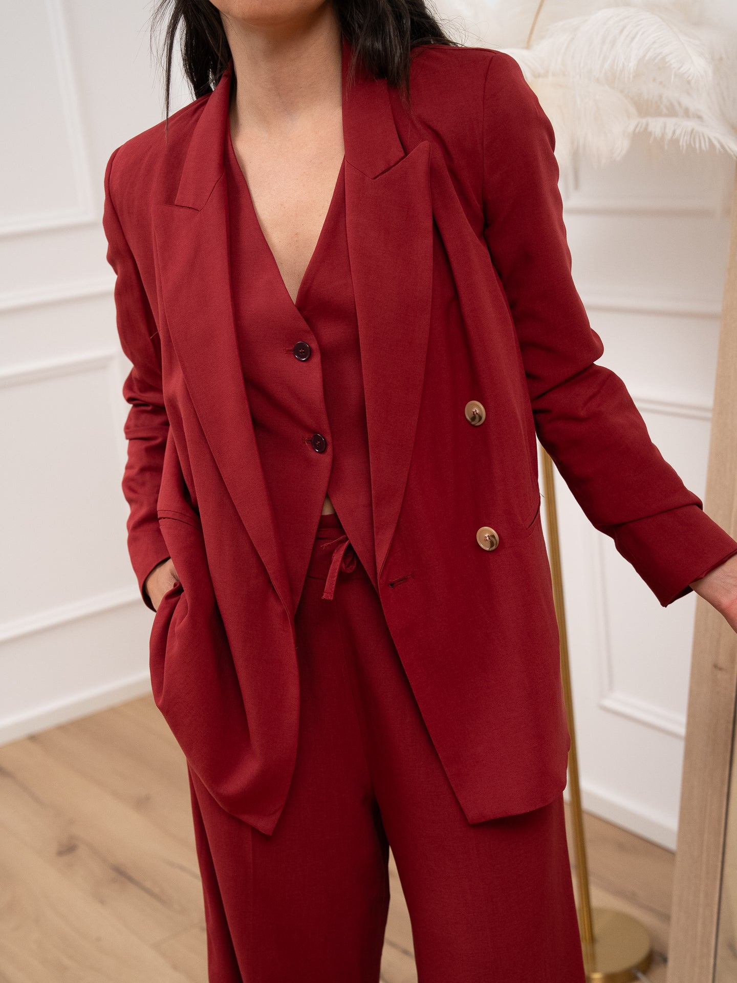 Giacca doppiopetto india misto lino - Vicolo