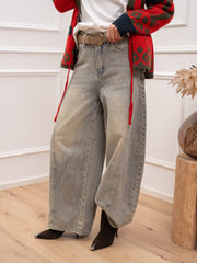 Jeans denim thè chiaro con spicchio laterale - You Decide