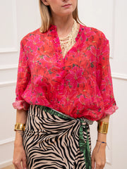 Camicia Giglio rosso in lyocell - HaveOne