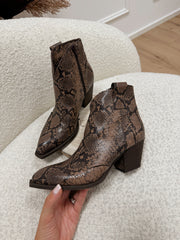 Texano basso pitonato taupe - Ovyè