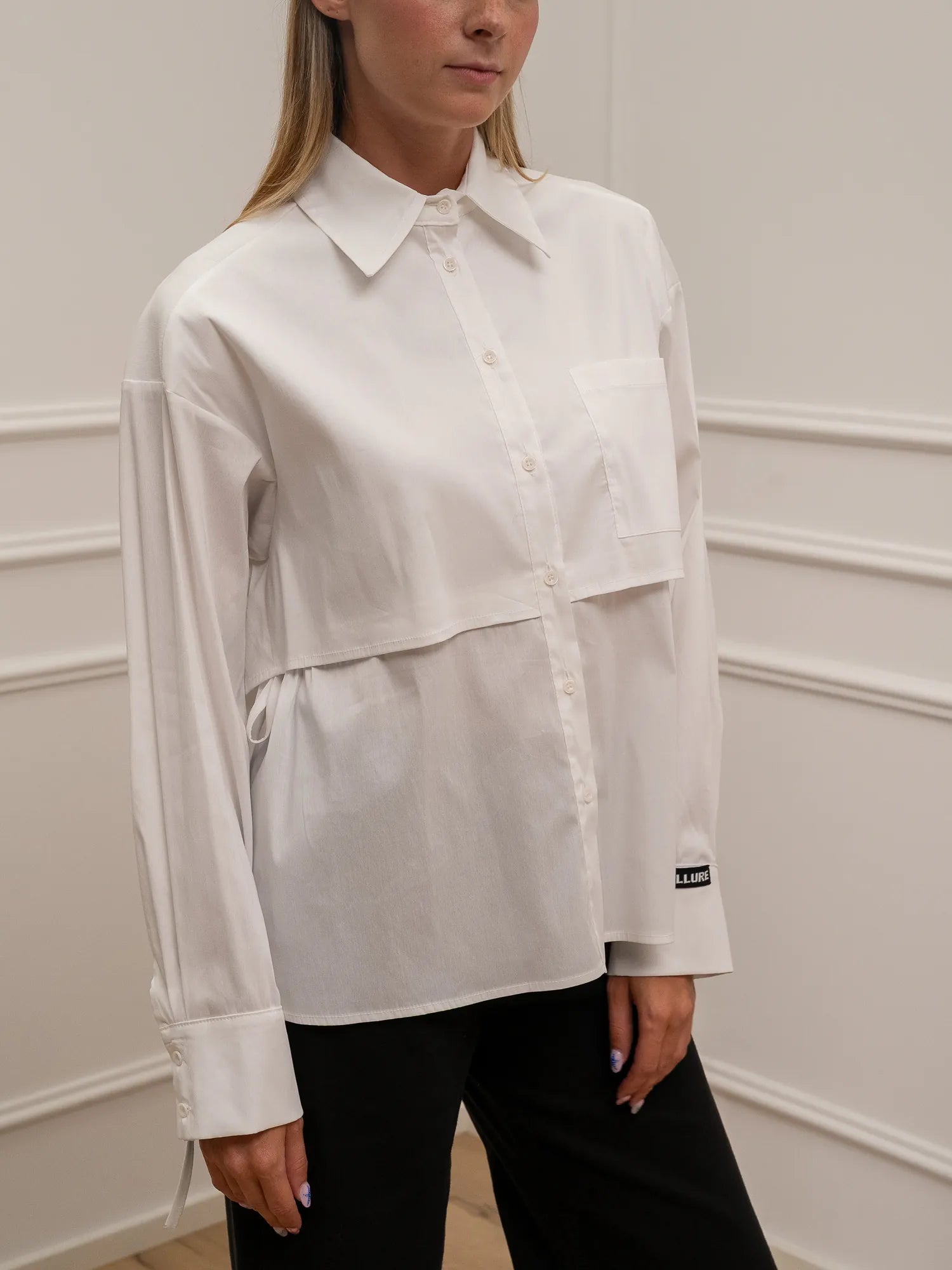 Camicia Pop latte con coulisse - SoAllure