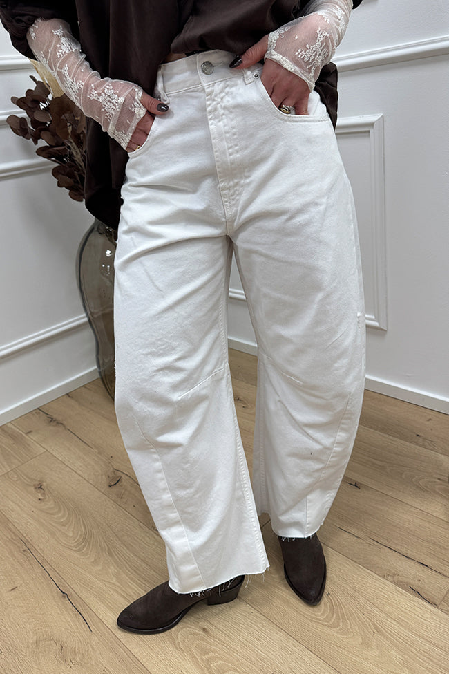 Jeans Barbara denim bianco balloon fit - HaveOne
