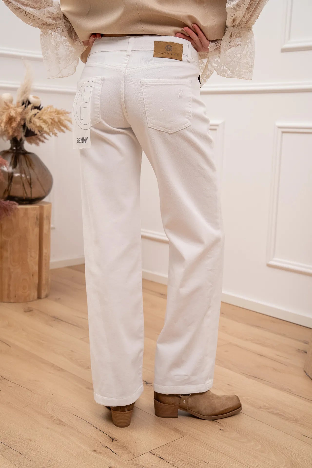 Jeans Benny bull denim bianco - HaveOne