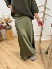 Gonna Gaia militare in satin lunga - Dixie