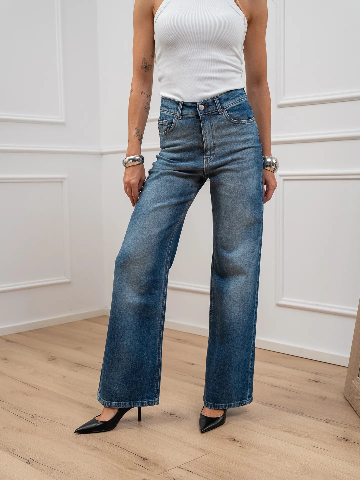 Jeans London blu denim straight fit - HaveOne