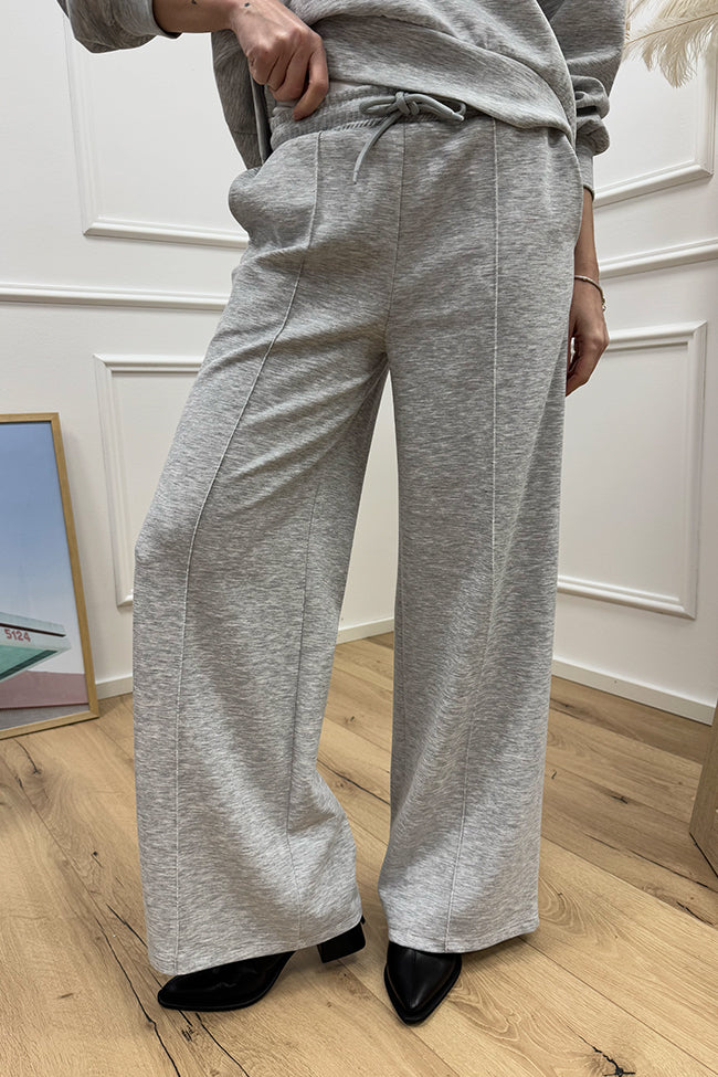 Pantaloni grigi in jersey con coulisse - HaveOne