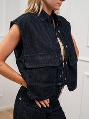 Gilet Nour dark denim - Vicolo
