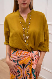 Camicia in voile di cotone golden oil - HaveOne