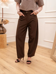 Pantaloni cioccolato balloon fit - Tensione In