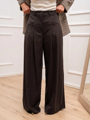 Pantaloni fondente Glenda con pinces piatte - Vicolo