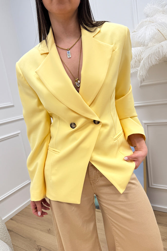 Giacca giallo pulcino fit avvitato - HaveOne