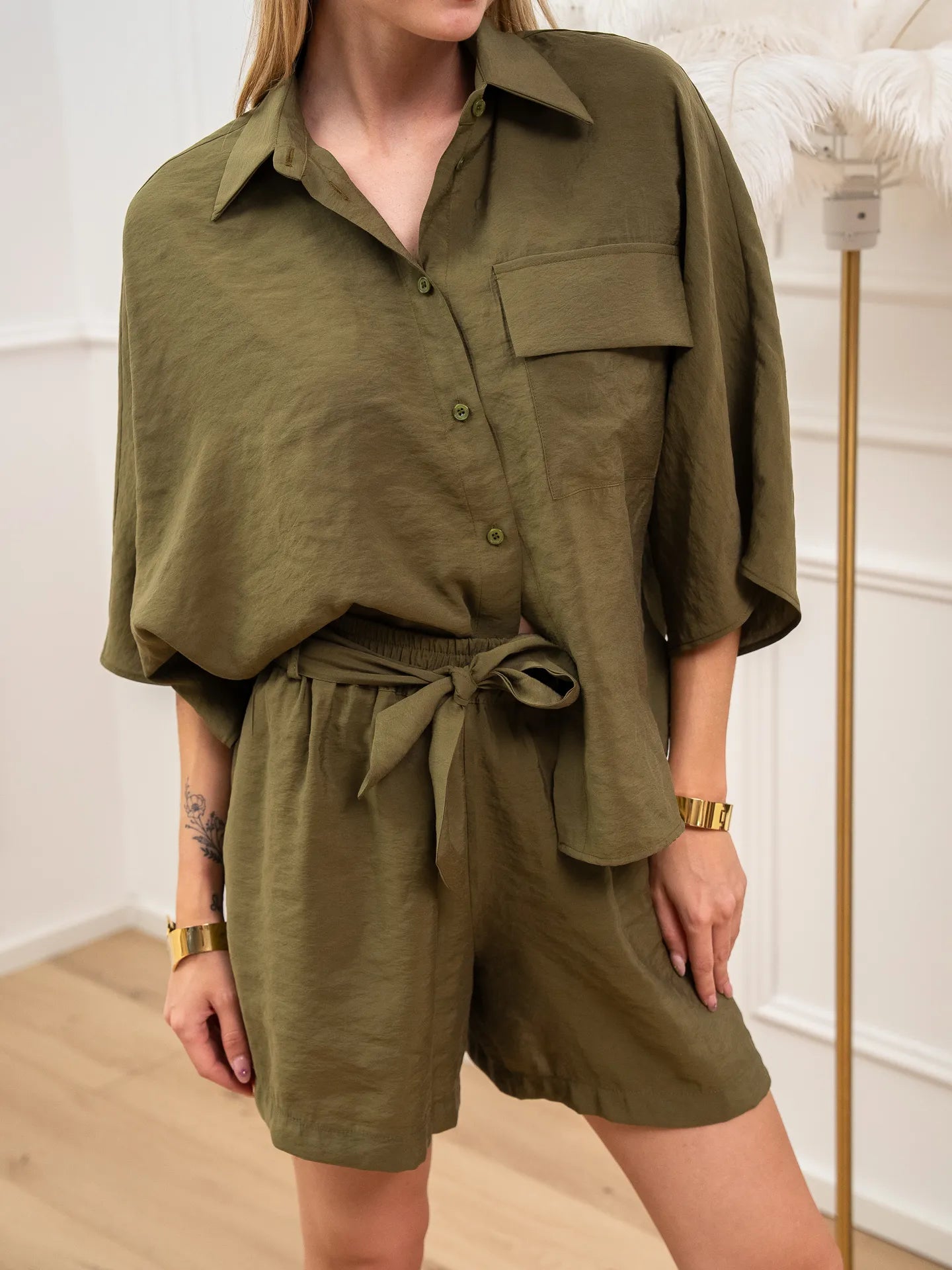 Camicia over militare in modal - HaveOne