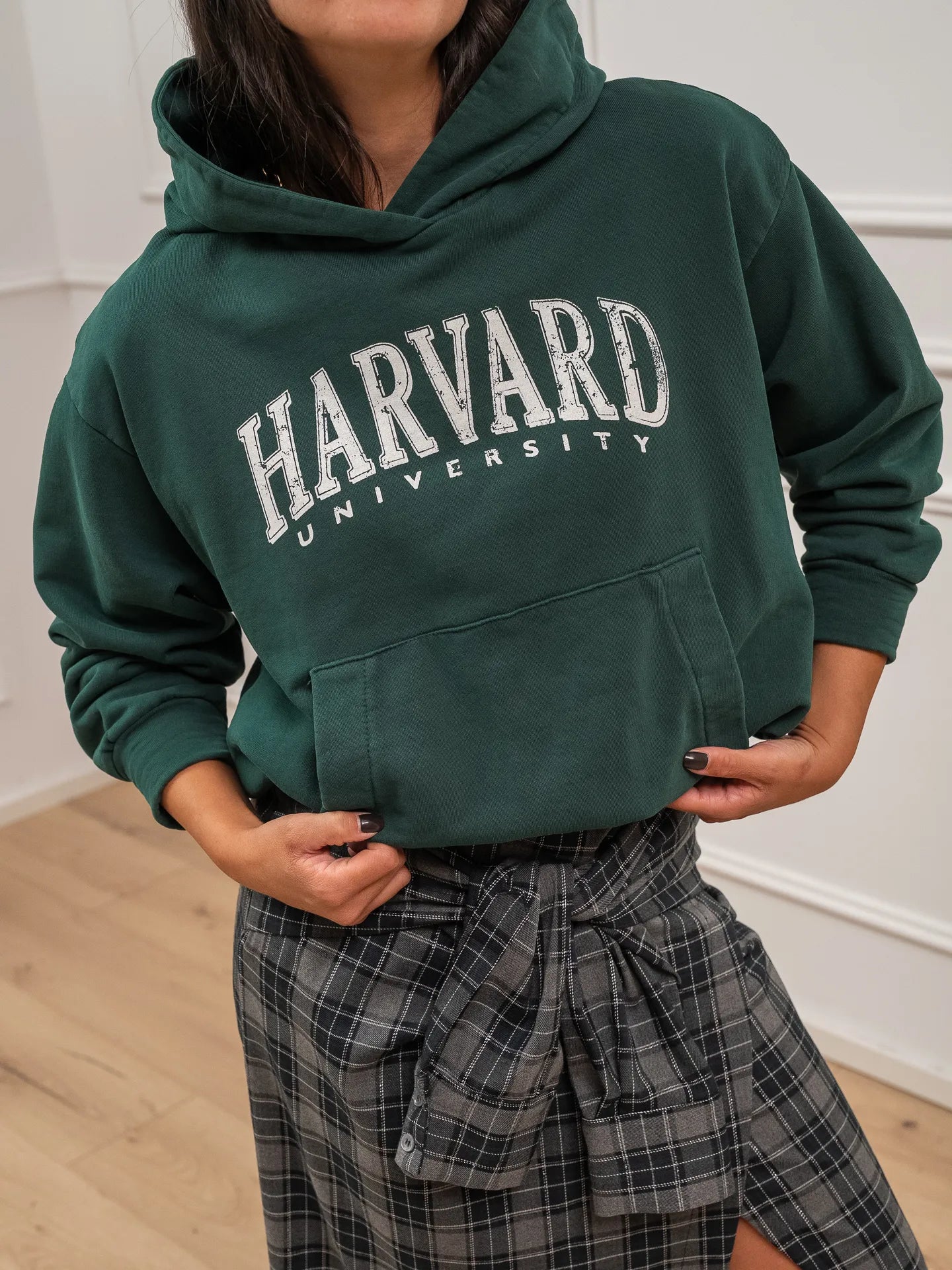 Felpa "Harvard" verde bosco a palloncino - Vicolo