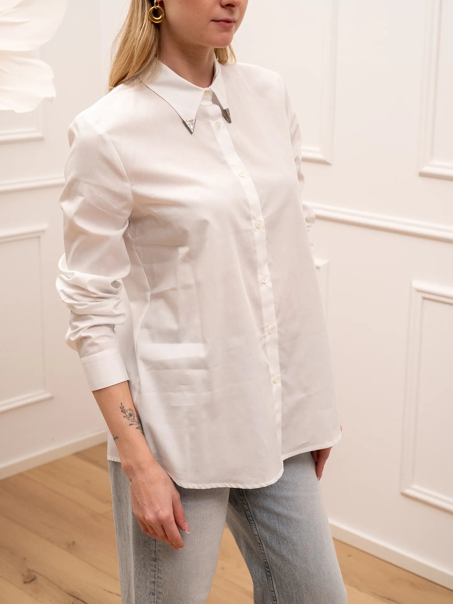 Camicia bianca con punte in metallo - Vicolo