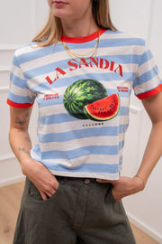 T shirt La Sandia latte, cielo e rosso - HaveOne