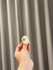 Anello pietra maxi crema - Calibro Shop