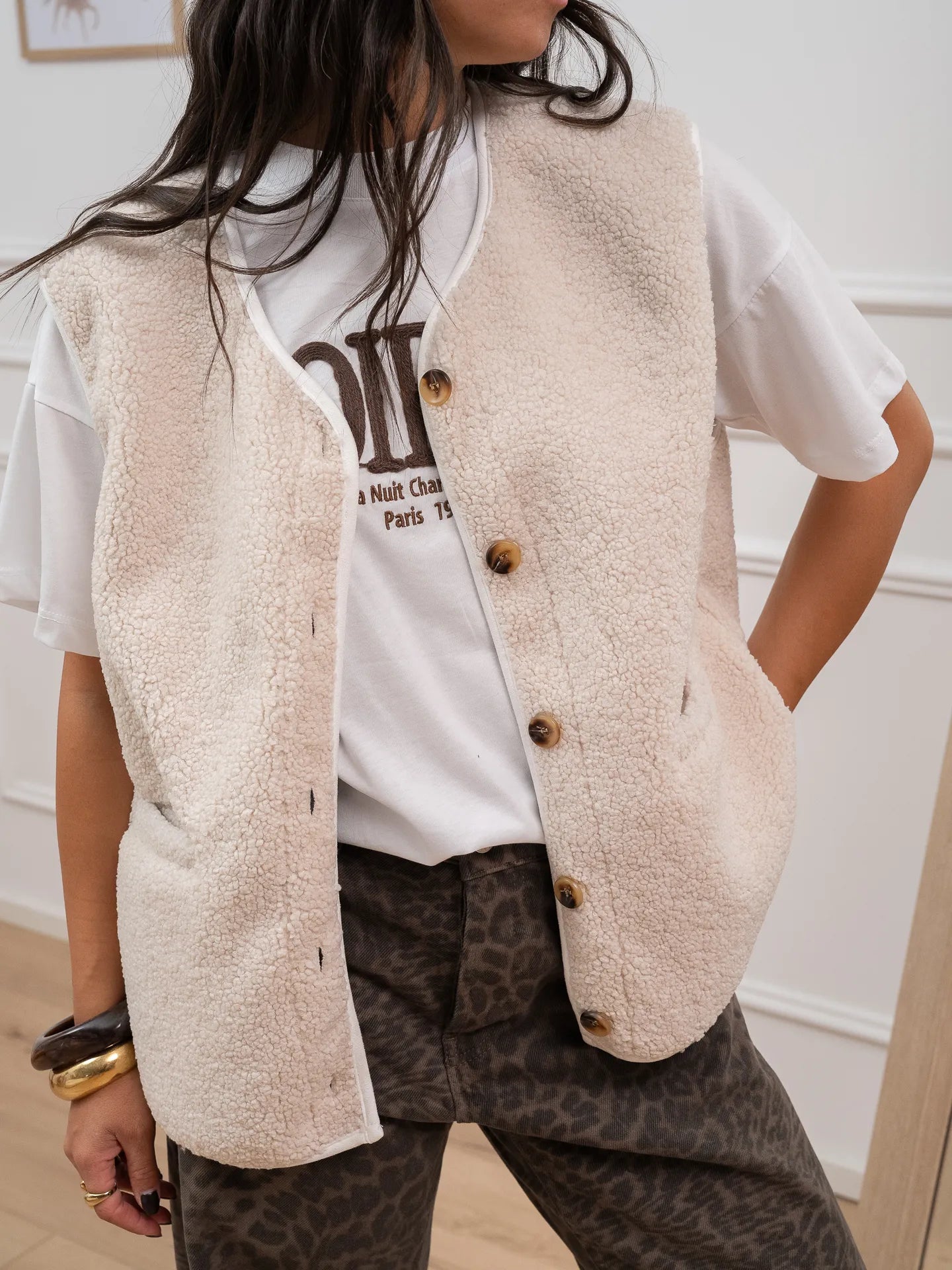 Gilet teddy burro - Vicolo