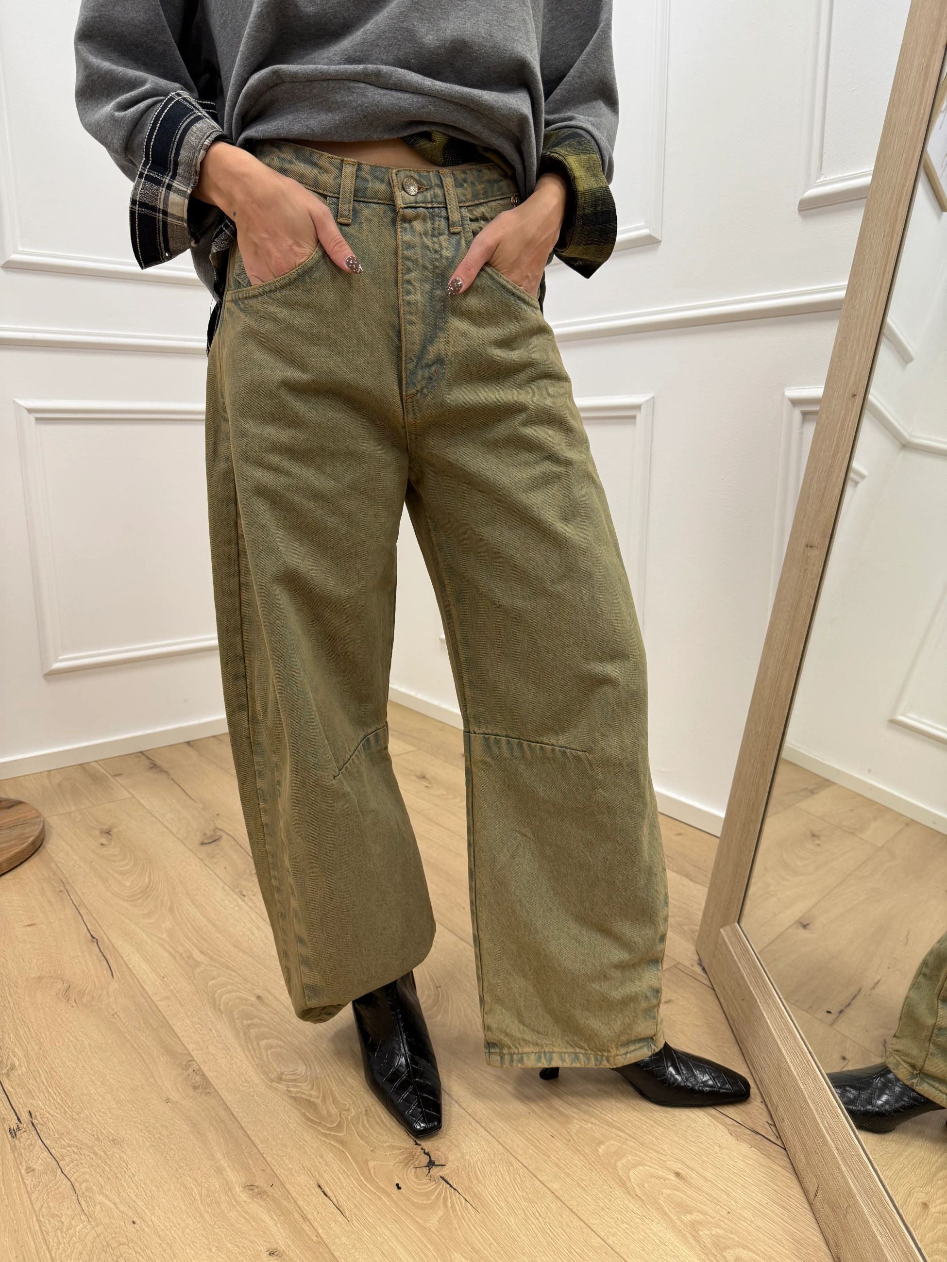 Jeans sabbiato barrel fit - Philia Loft