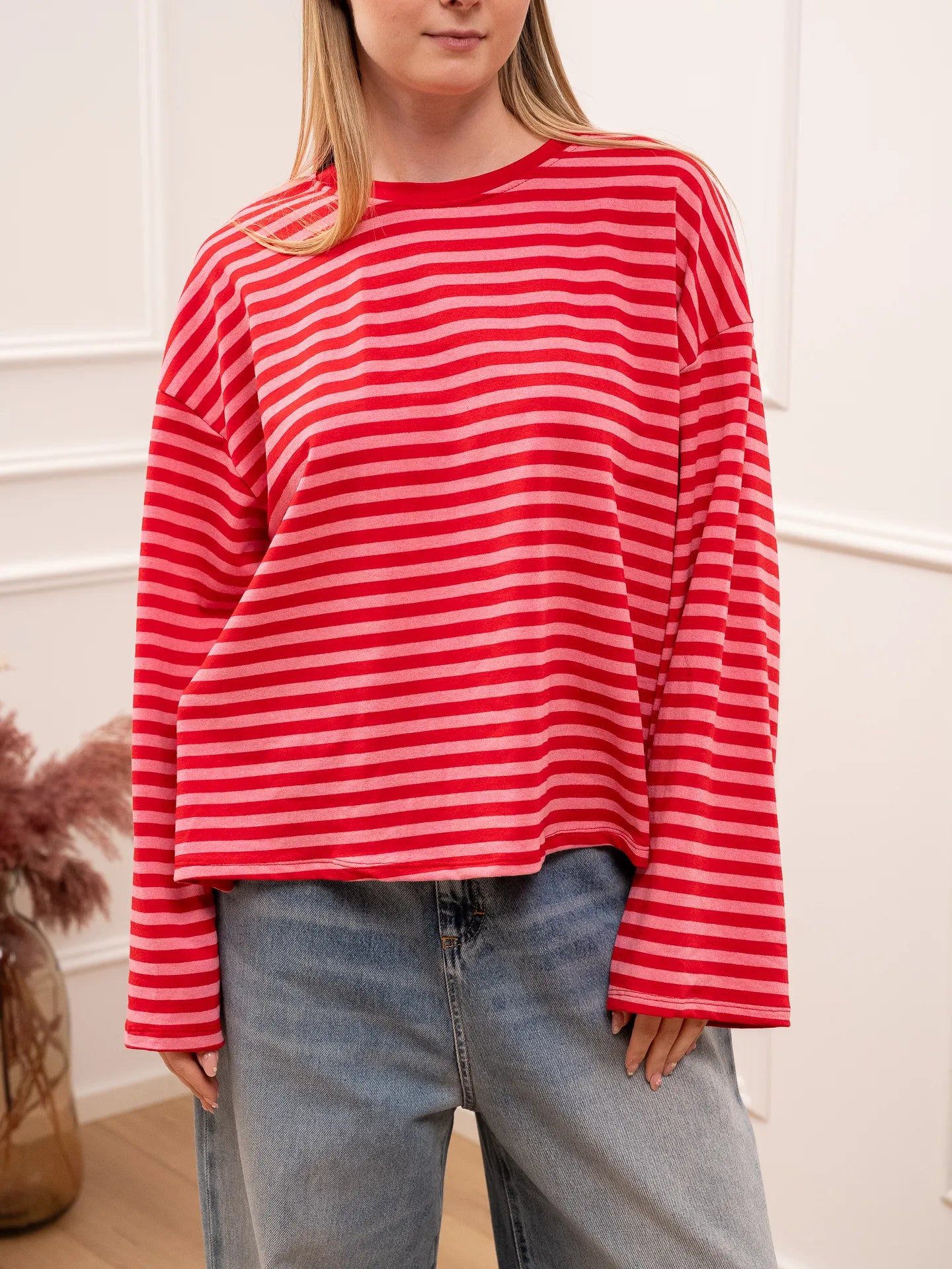 T shirt Stripe fragola e rosa - Crispy