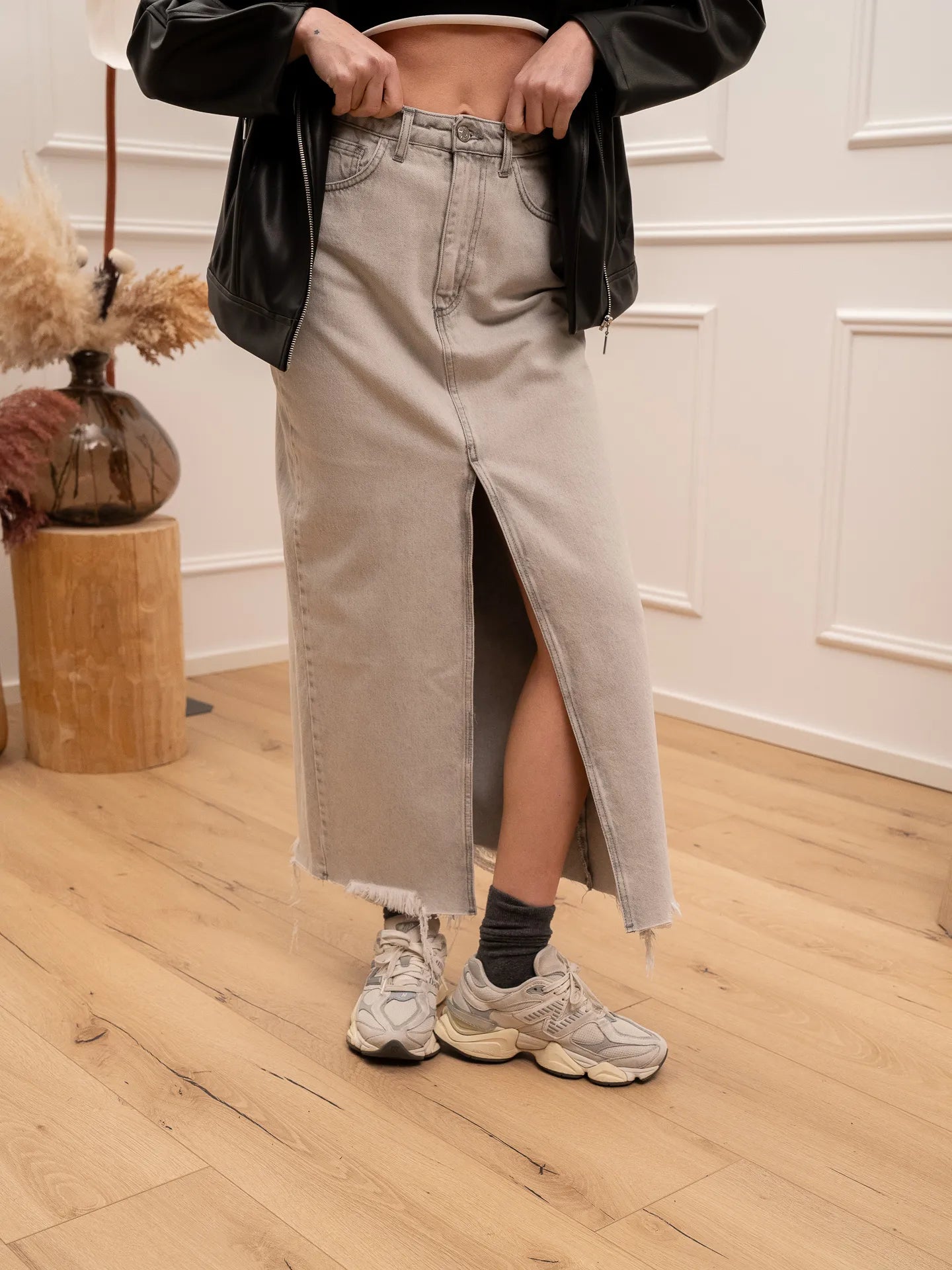 Gonna Ginza in denim grigio - HaveOne