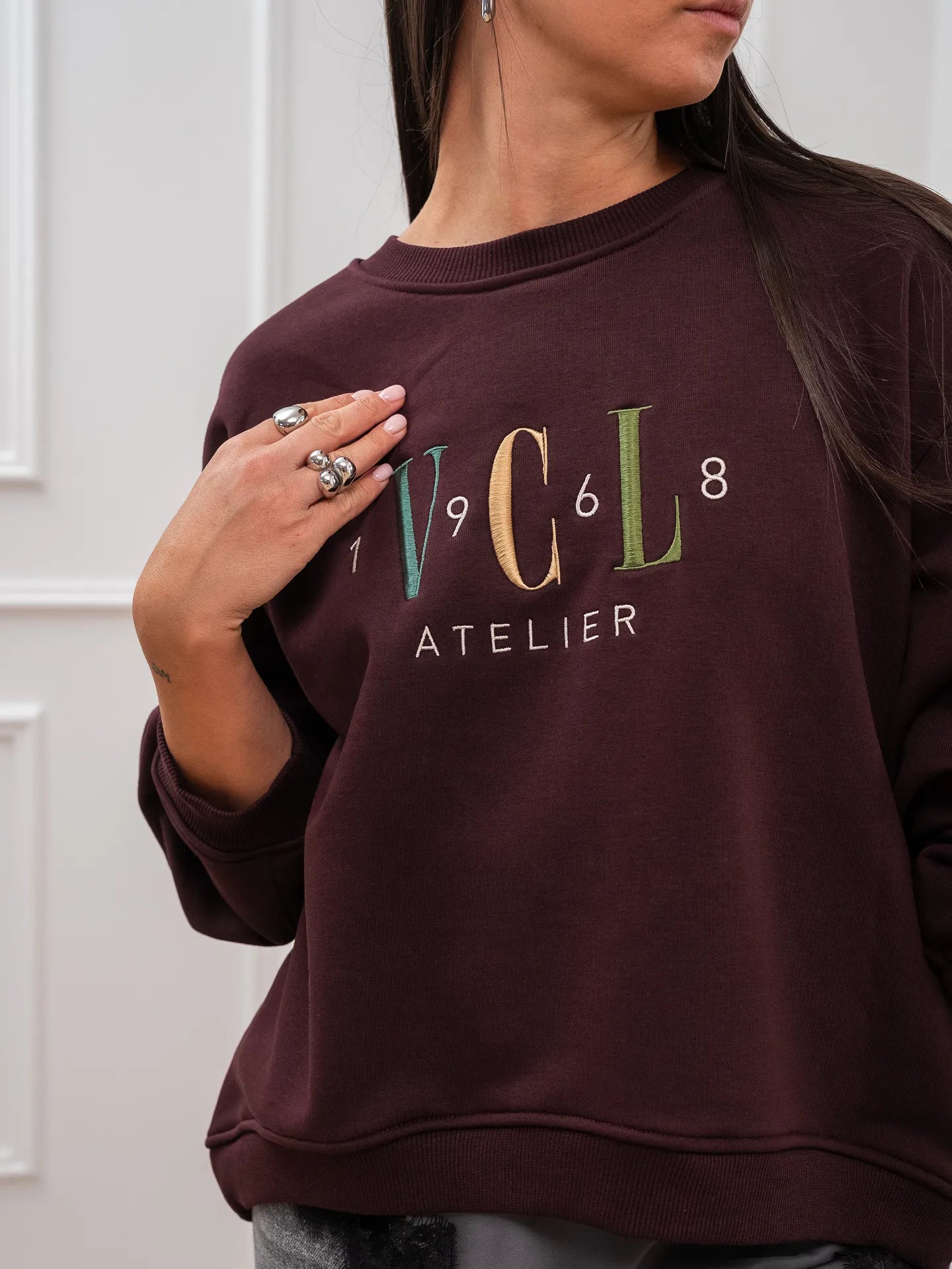 Felpa "VCL atelier" bordeaux - Vicolo