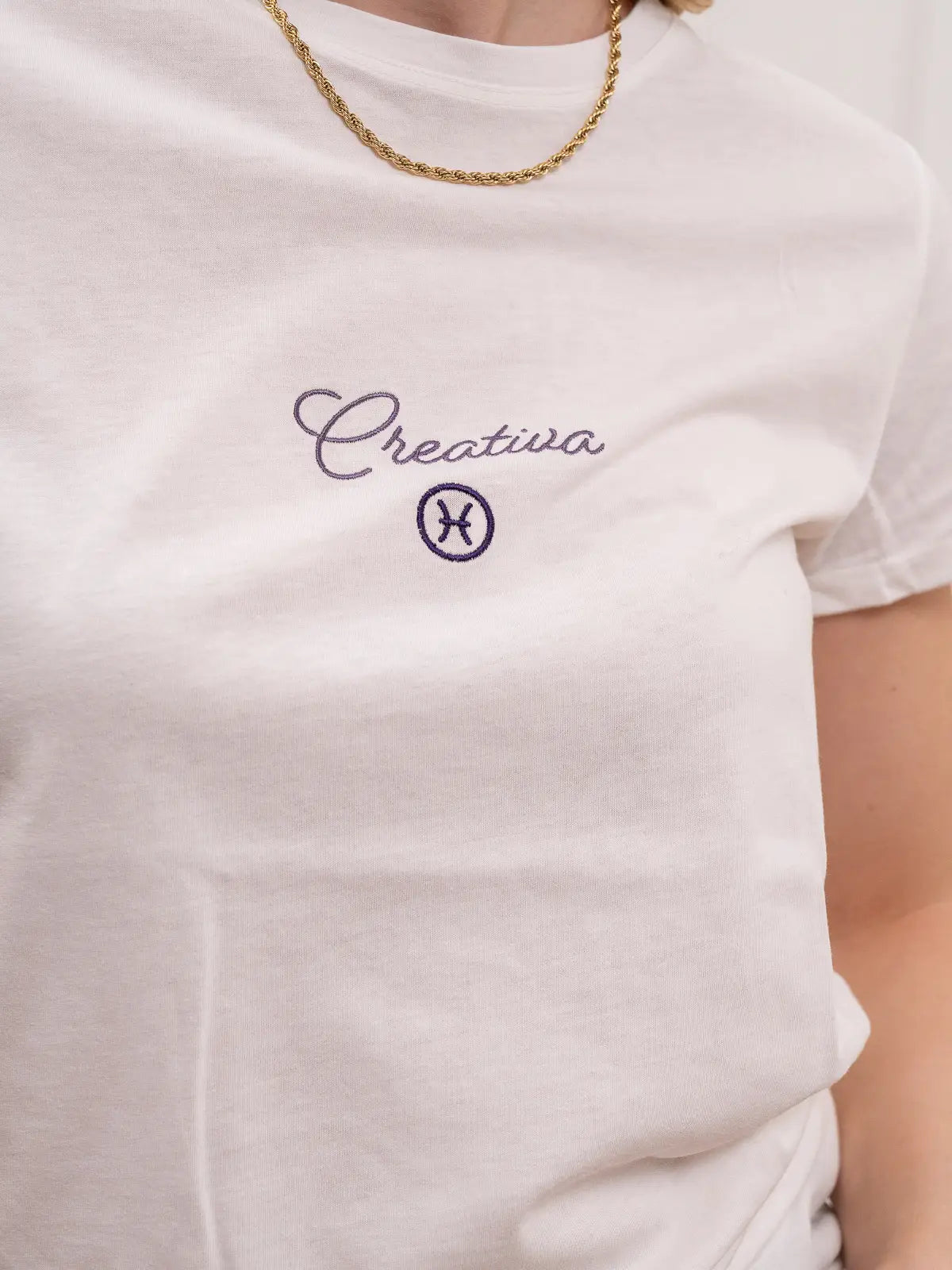 T shirt ricamo pesci "Creativa" - Vicolo