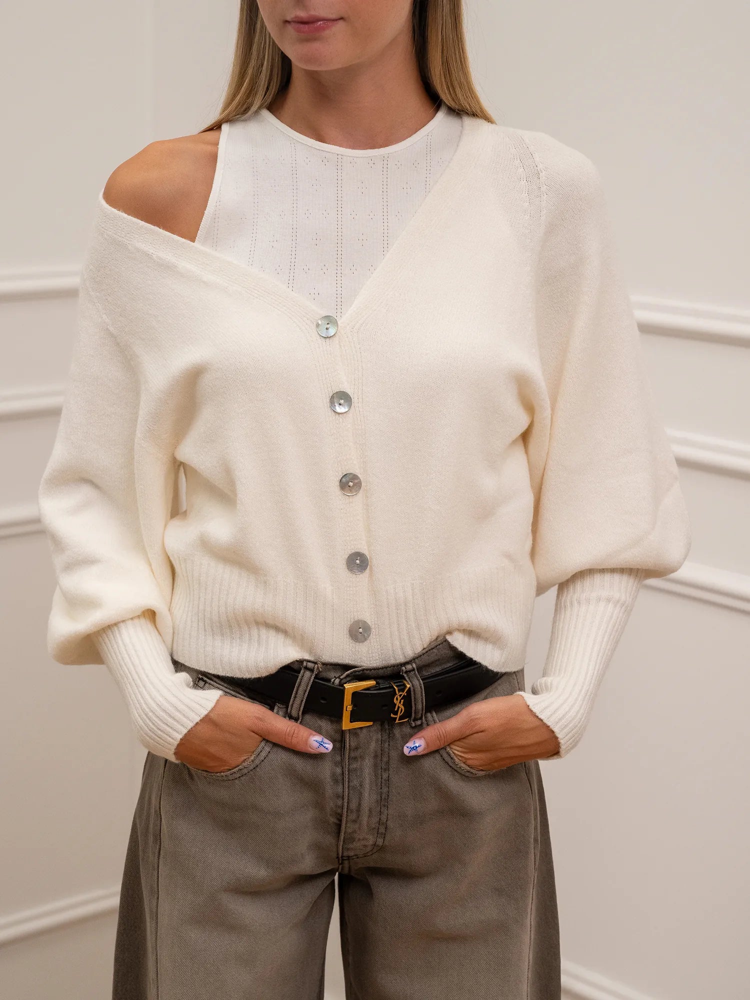 Cardigan Daily manica balloon in viscosa - HaveOne