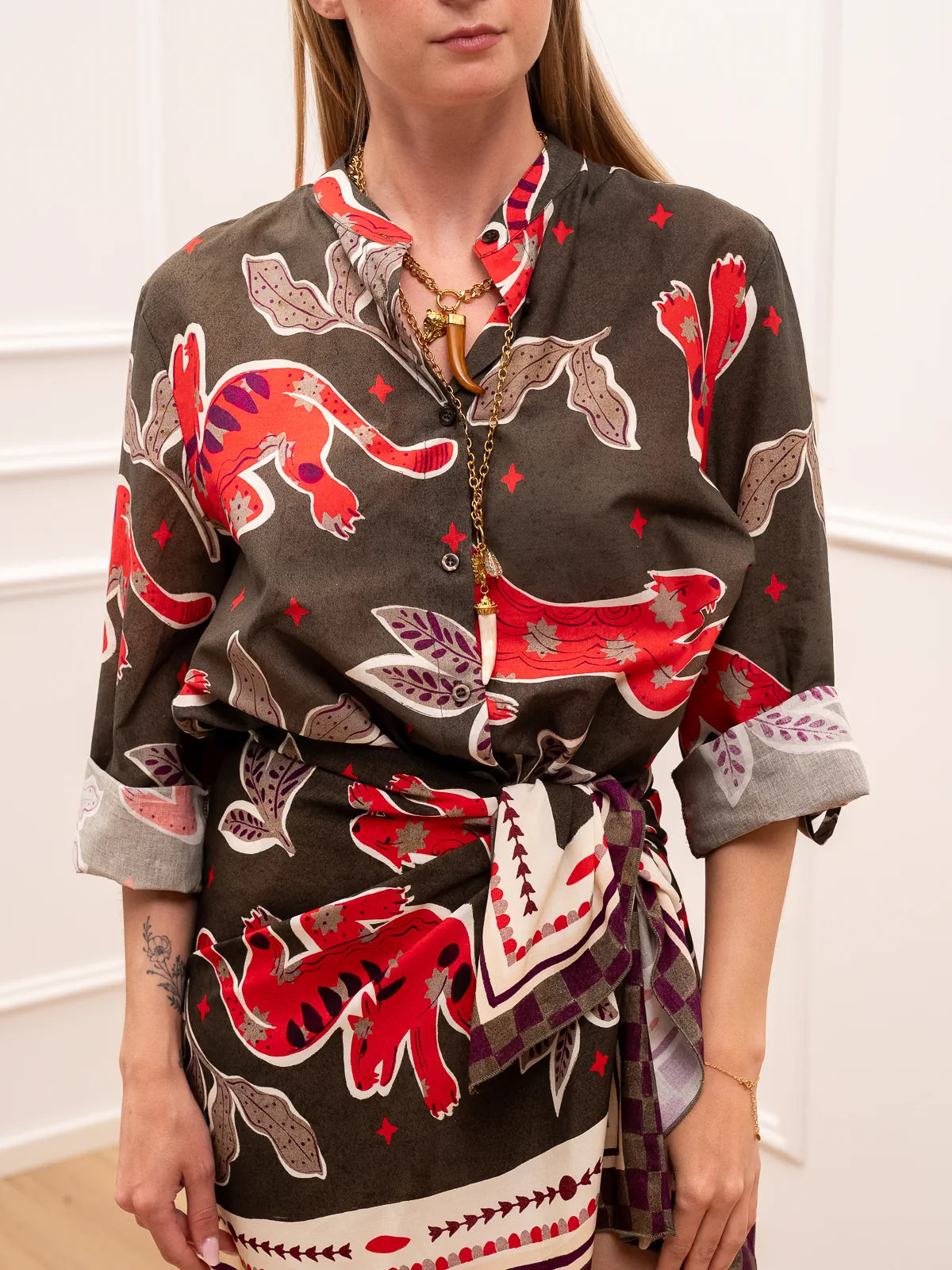 Camicia fantasia Jungle verde - HaveOne