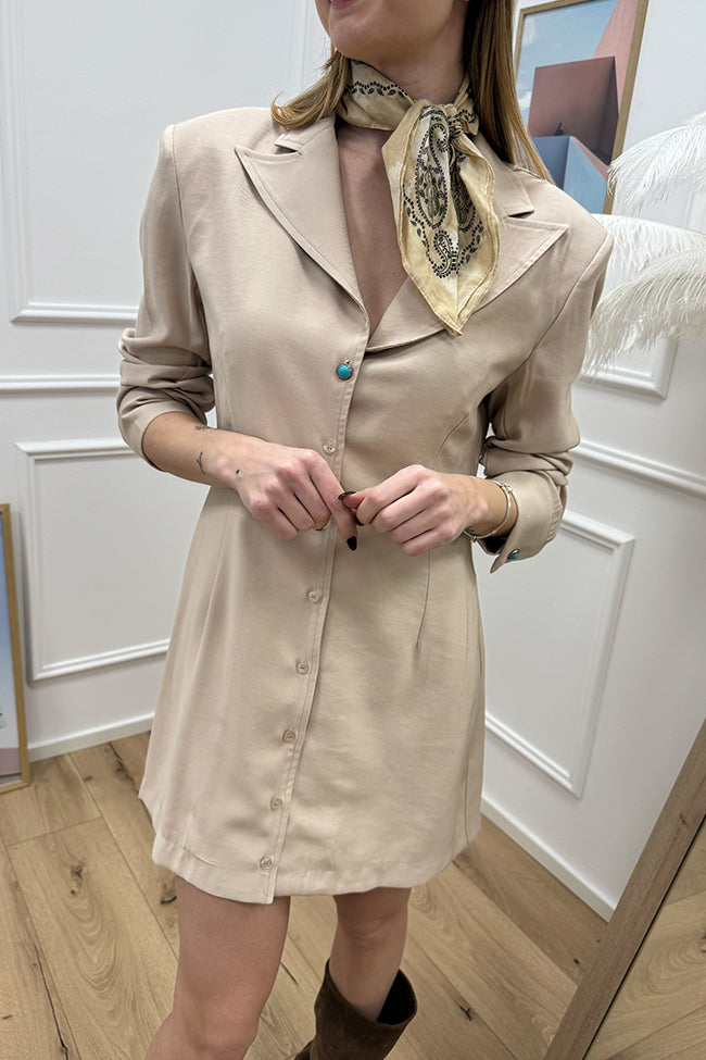 Vestito clessidra sabbia bottoni con pietra turchese - HaveOne