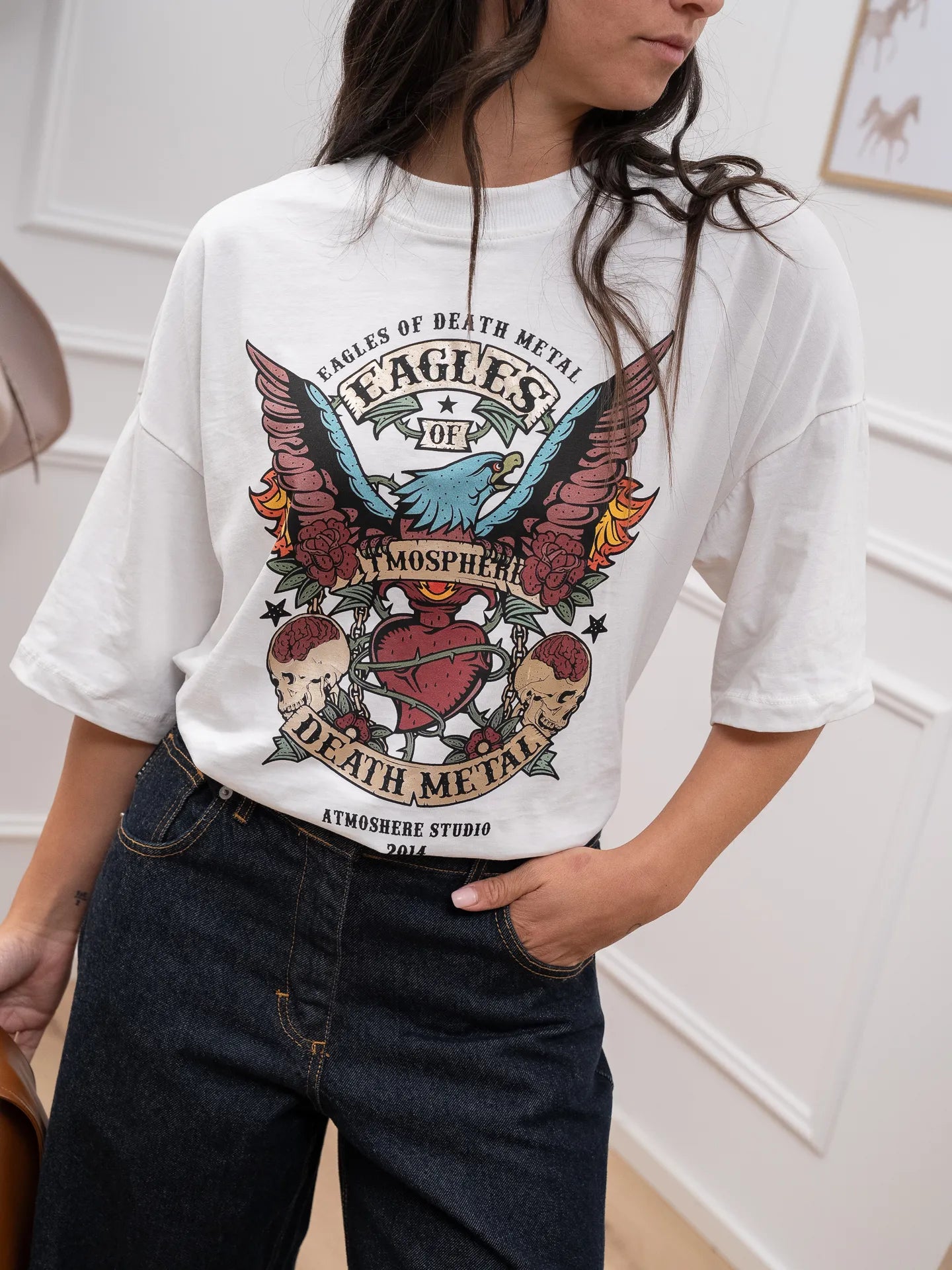 T shirt burro stampa Eagles - HaveOne