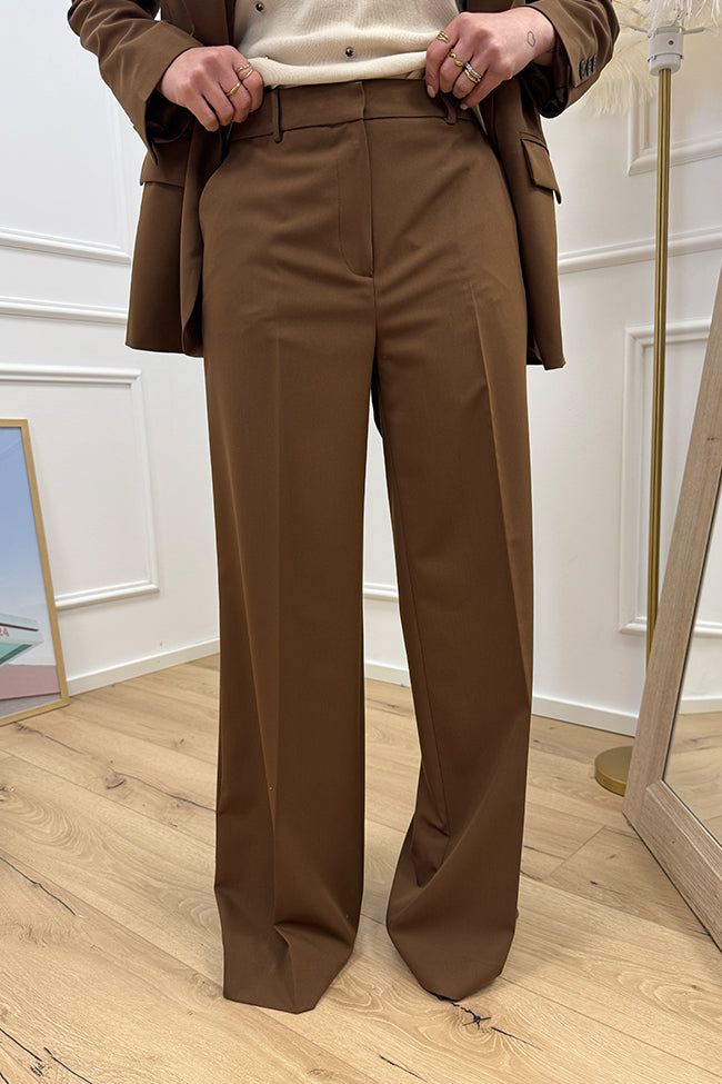 Pantaloni tabacco a palazzo - HaveOne