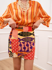 Gonna mini pareo fantasia arancio - Dixie