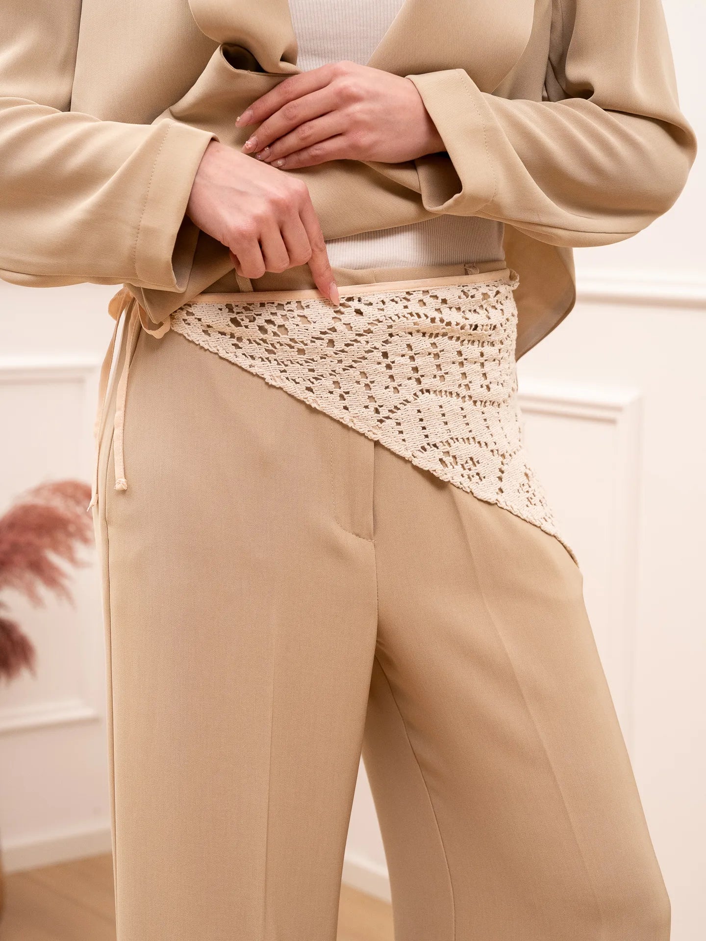 Bandana triangolo crochet naturale - HaveOne