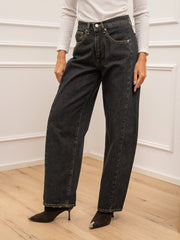 Jeans Lucy barrel in denim thè scuro - HaveOne
