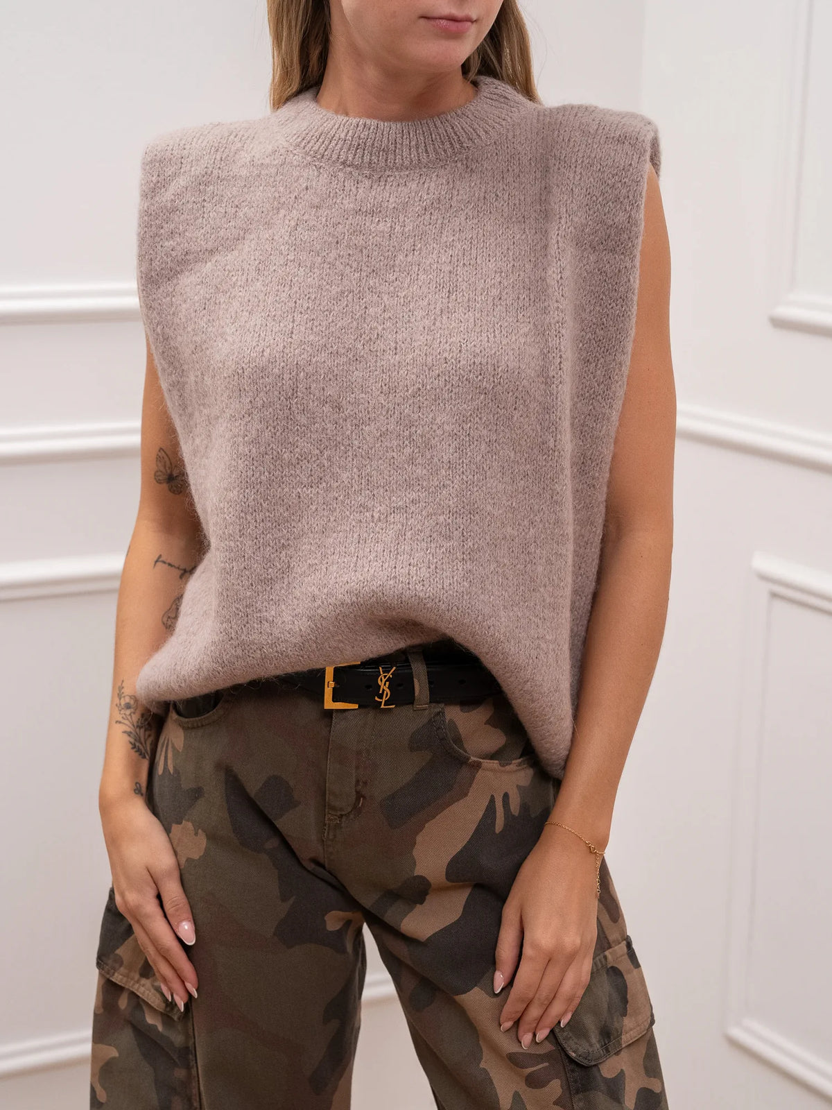 Gilet con spalline misto mohair - Philia Loft