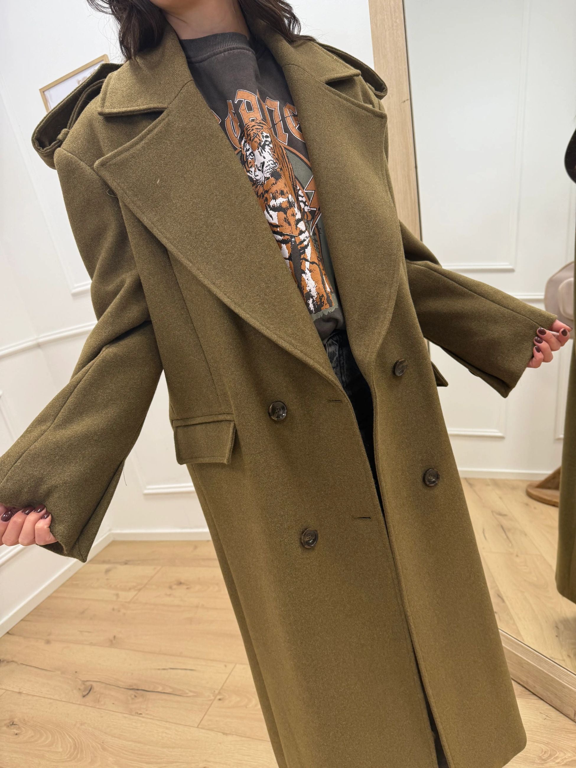 Cappotto lungo olio fit over - HaveOne