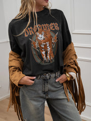 T shirt over Dreamer grigio piombo - HaveOne