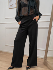 Pantaloni Irma neri fluido - Vicolo