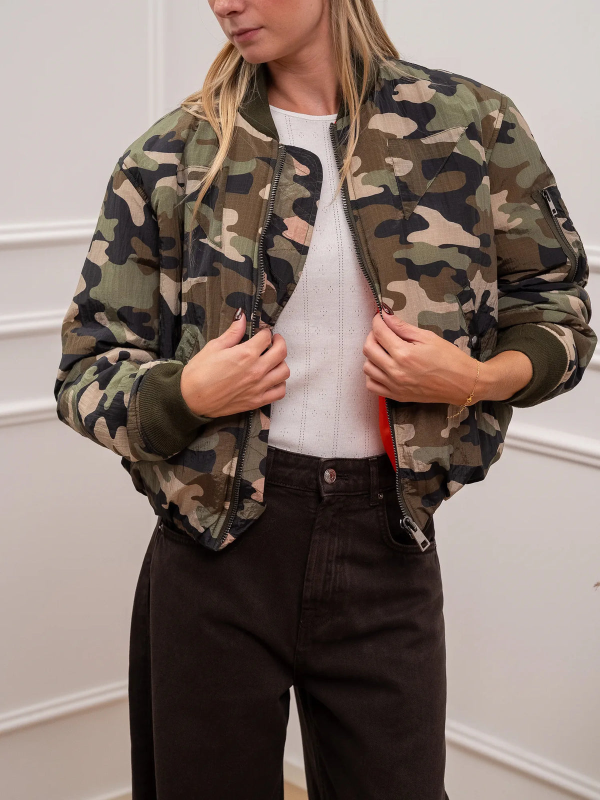 Bomber Army cropped mimetico - Tensione In