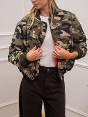 Bomber Army cropped mimetico - Tensione In