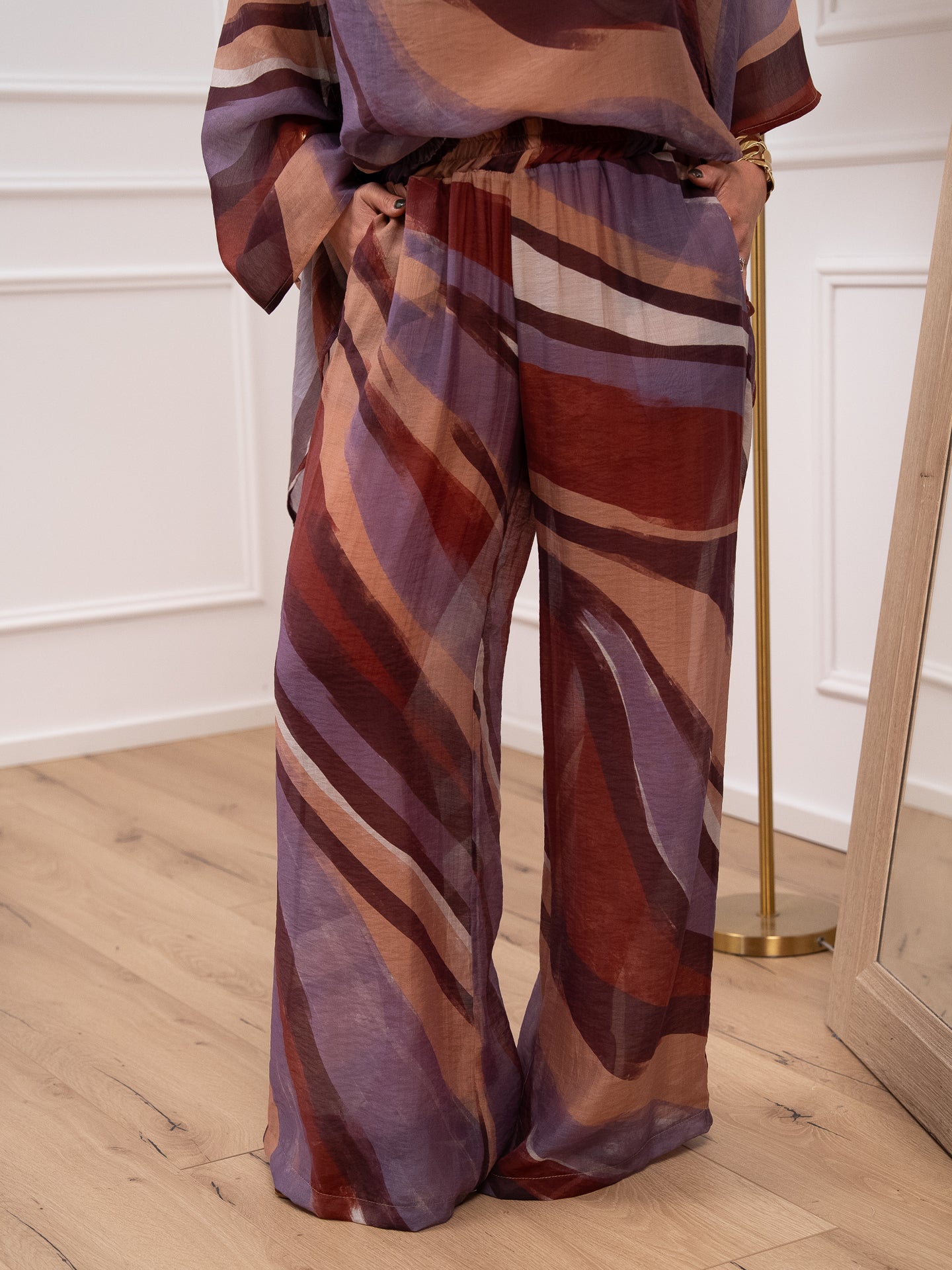 Pantaloni Print in lyocell con elastico - HaveOne