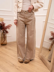 Jeans Giusi in drill sabbia - Tensione In