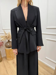 Giacca nera sartoriale con fusciacca - Vicolo