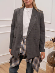 Giacca check manteco con patch logo - Vicolo